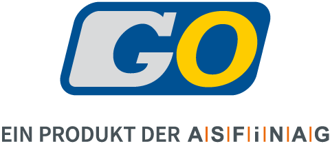 Logo GO-Maut "Ein Produkt der ASFINAG"